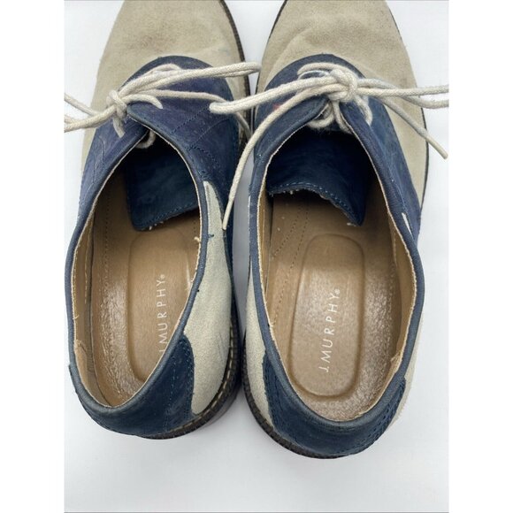 Johnston & Murphy Gray Navy Blue Saddlebuck Oxfords Men’s 11 Style 059-0557 main image 10
